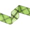 LaRibbons 2 1/2" Wired Ribbon | Black/White Bias Plaid on Green | 10 Yard Roll